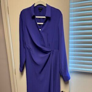 J Jill Wearever Twist-Front Shirtdress